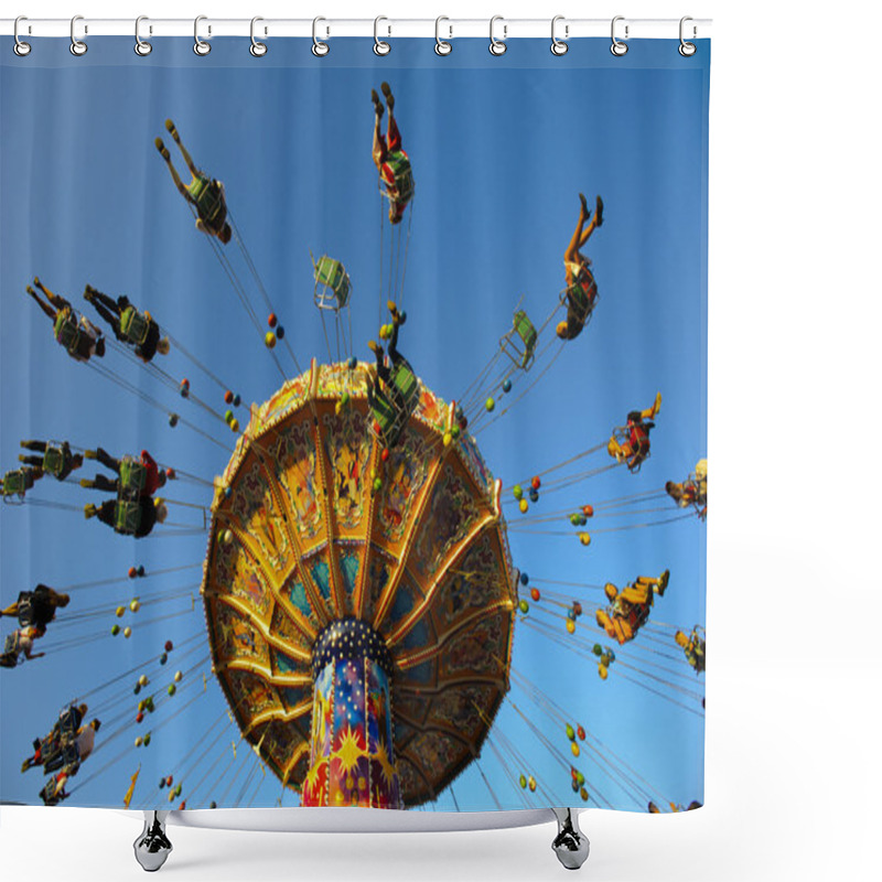 Personality  Carousel At Oktoberfest In Munich Shower Curtains