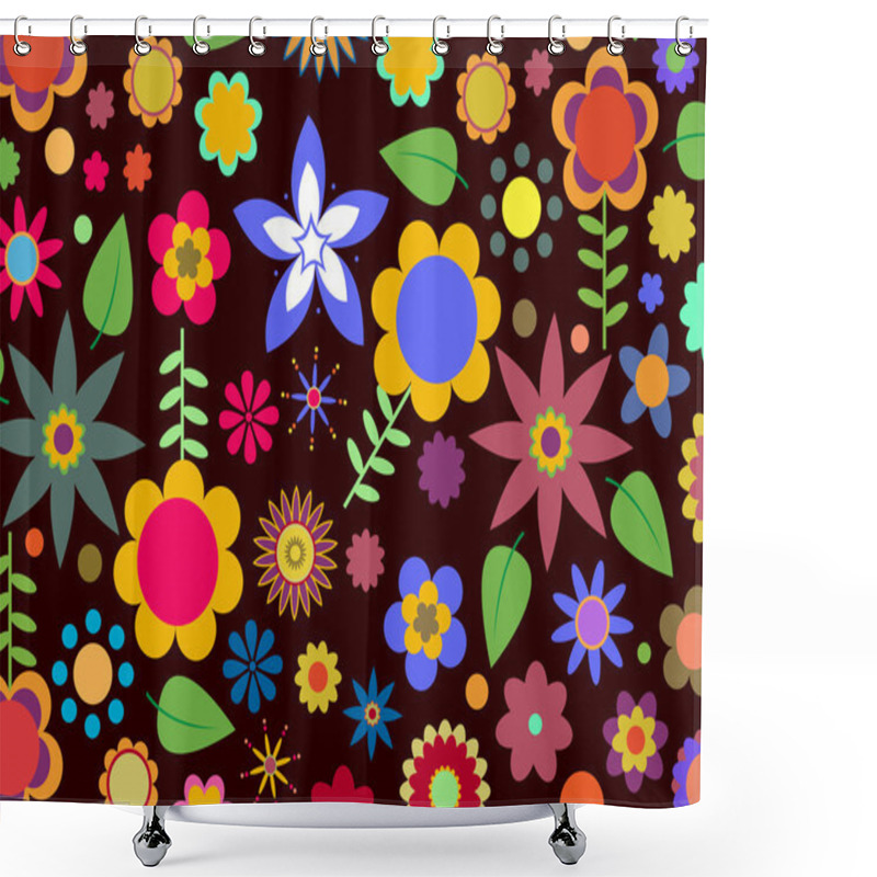 Personality  Funky Flowers Shower Curtains