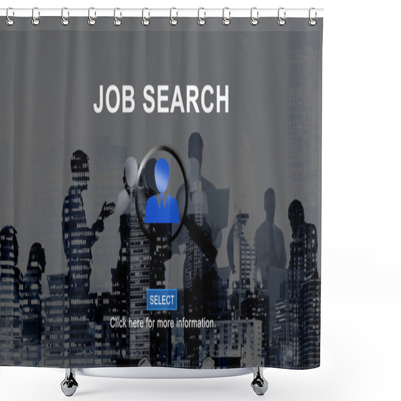 Personality  Business Workers Silhouettes Shower Curtains