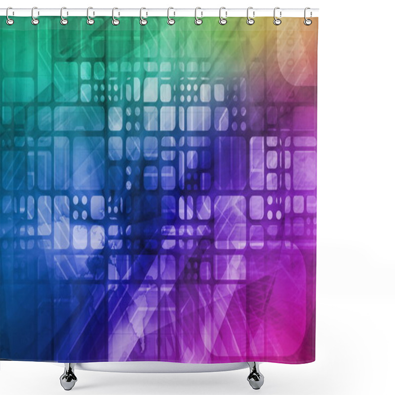 Personality  Virtual Technology Shower Curtains