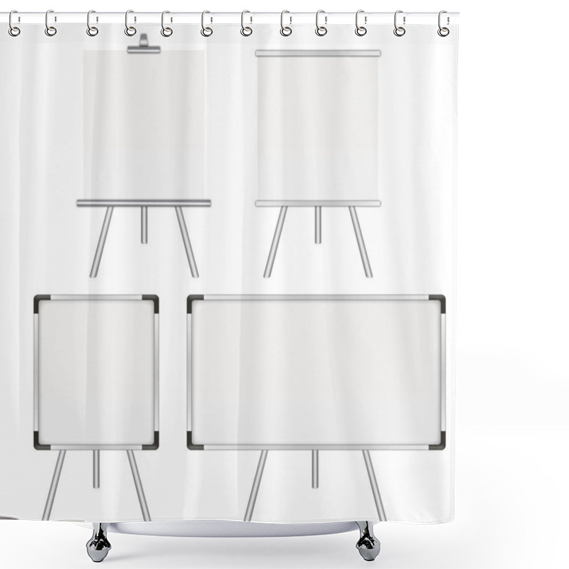 Personality  Four White Boards Shower Curtains