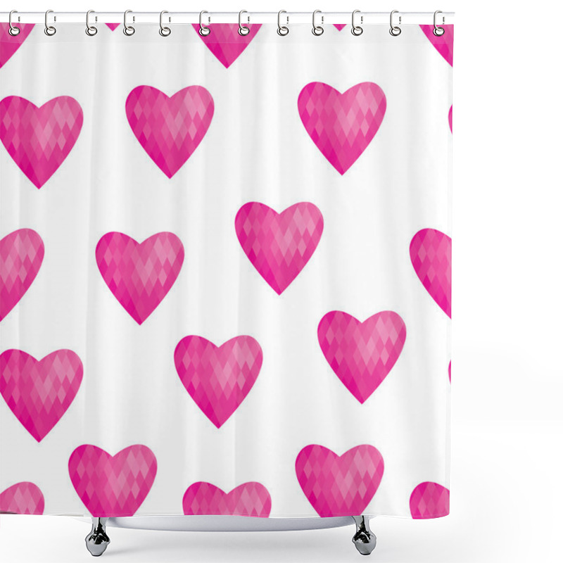 Personality  Abstract Background Hearts Love Shower Curtains