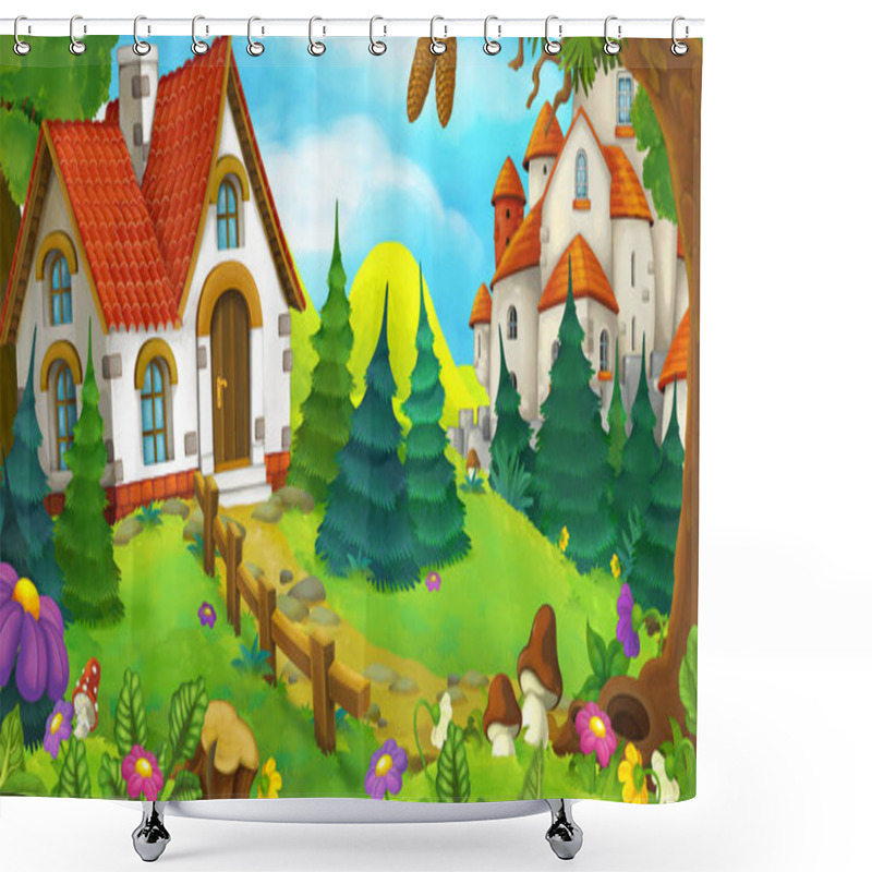 Personality  Old House In The Forest Shower Curtains