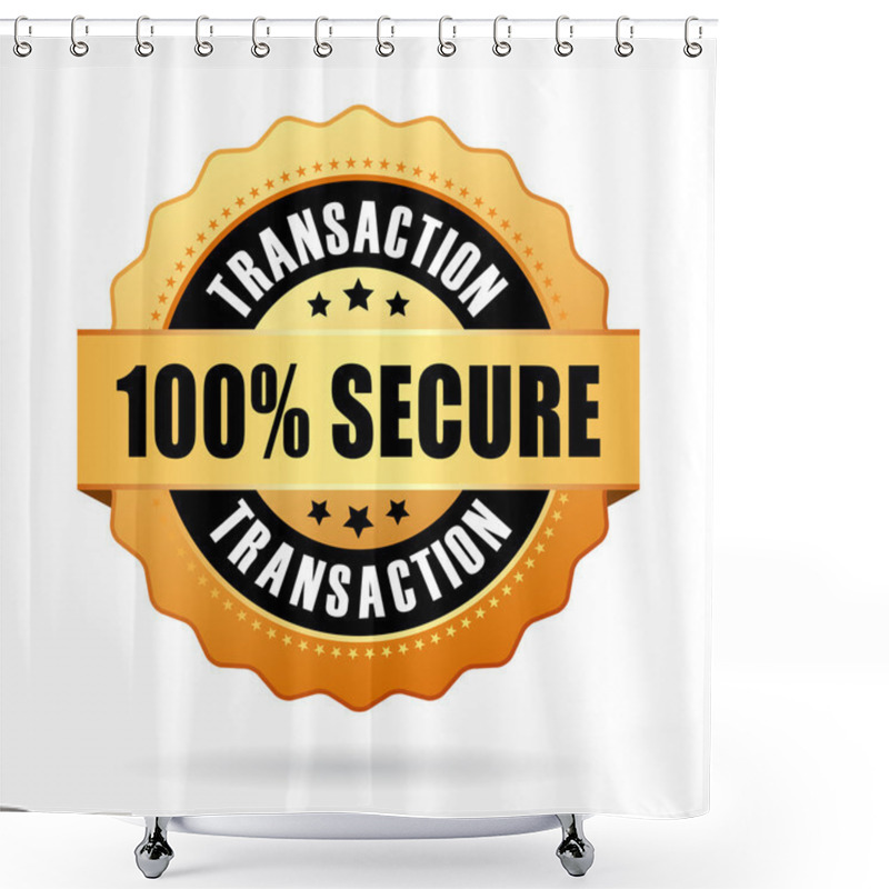 Personality  100 Secure Transaction Icon Shower Curtains