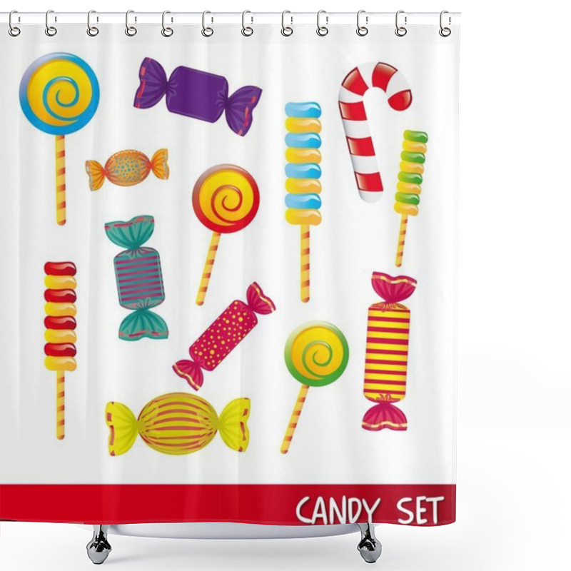 Personality  Candies Set Shower Curtains