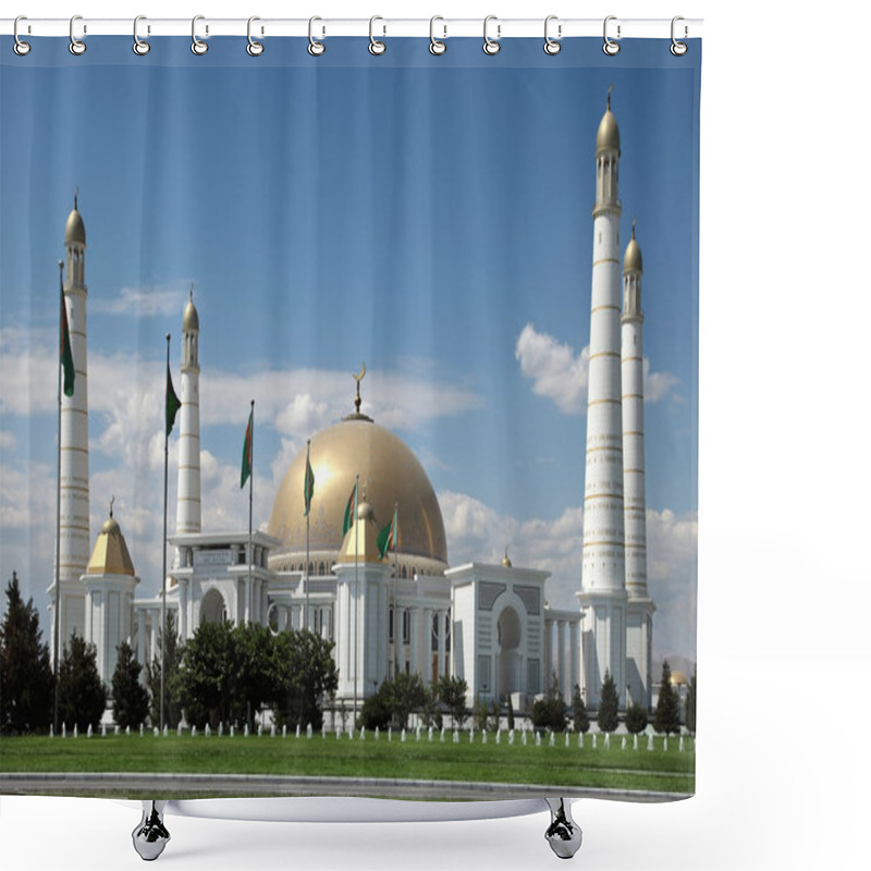 Personality  Mosque In Native Village Of First President Of Turkmenistan Niya Shower Curtains