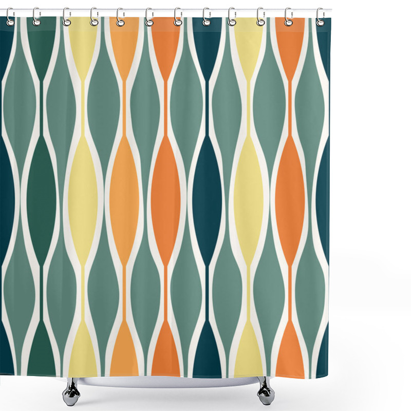 Personality  Seamless Retro Geometric Pattern Shower Curtains