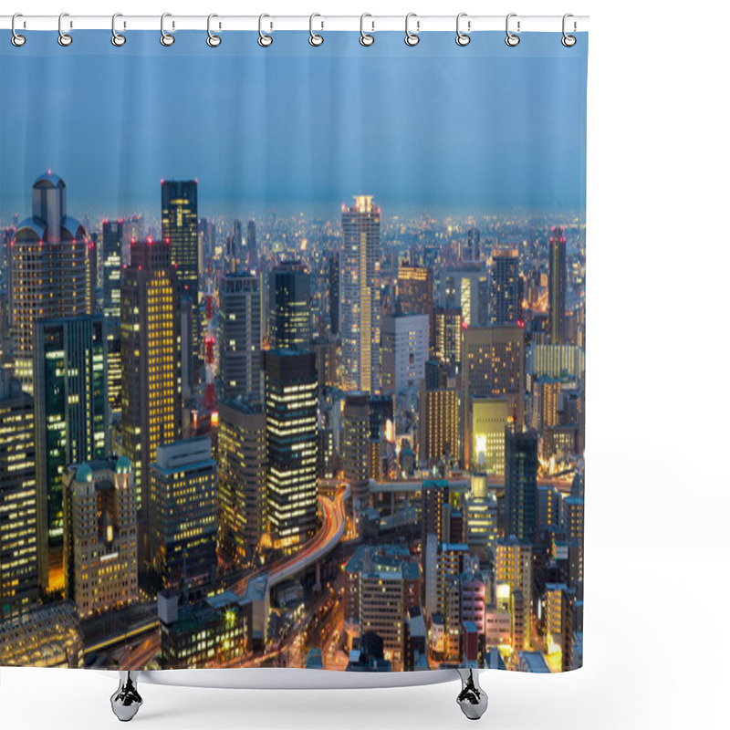 Personality  Osaka At Night, Japan Shower Curtains