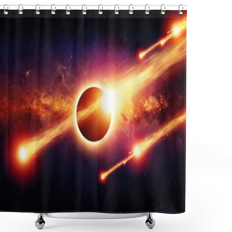 Personality  Abstract Space Apocalypse Shower Curtains