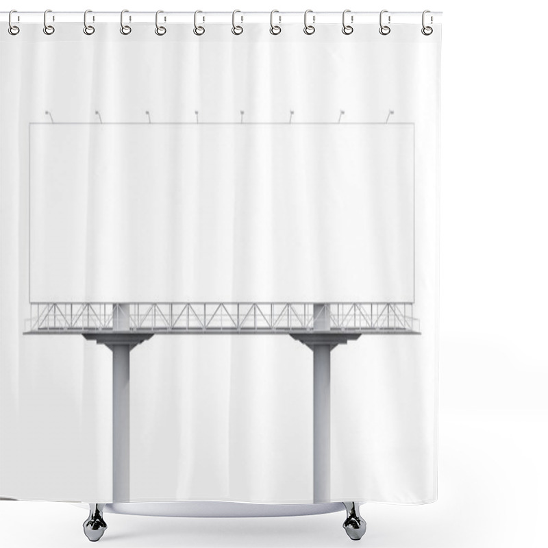 Personality  Billboard On White Background Shower Curtains