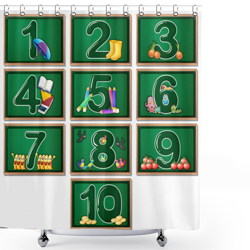 Personality  Number Cards Shower Curtains