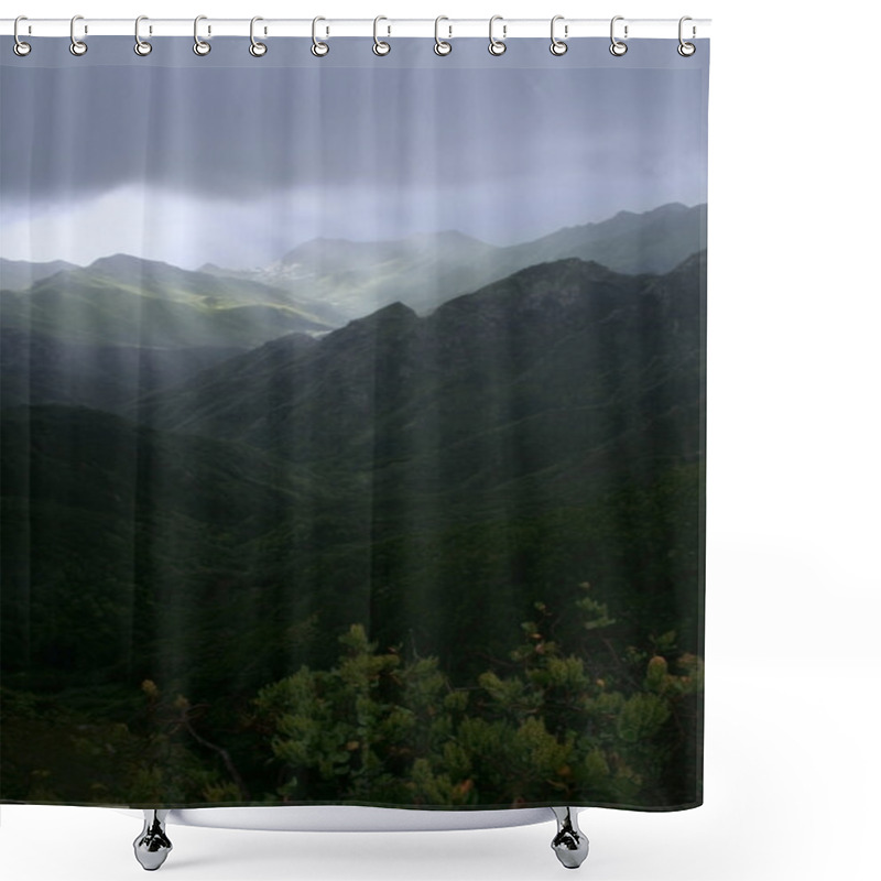 Personality  Light On Distant Mountains Shower Curtains