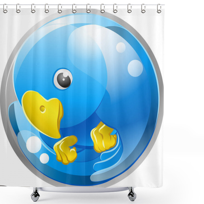 Personality  Blue Bird Twitter Ing Icon Shower Curtains