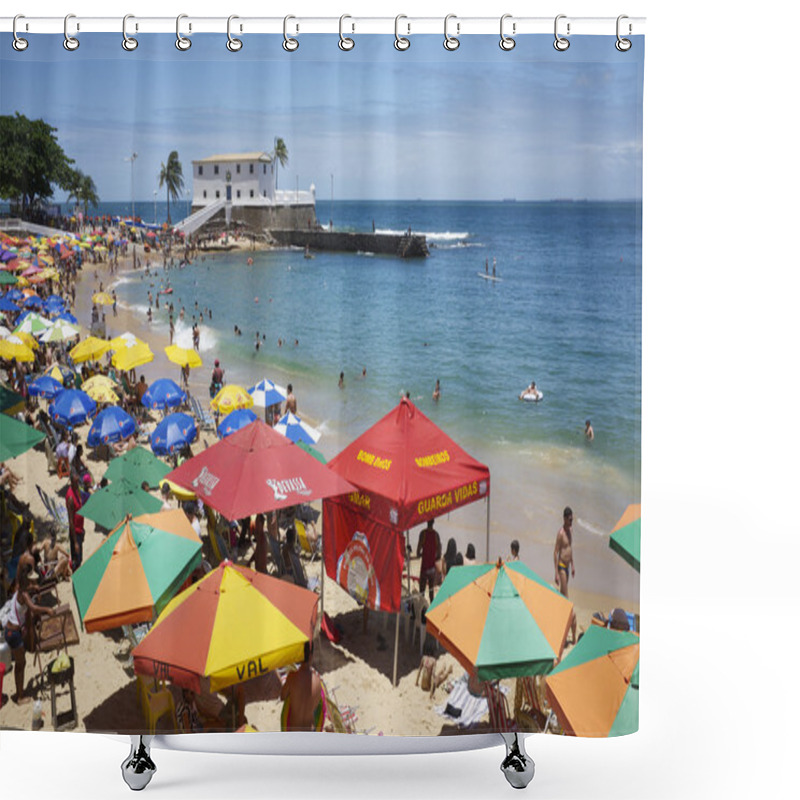 Personality  Porto Da Barra Beach Salvador Bahia Brazil Shower Curtains