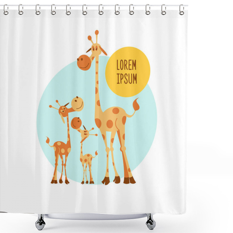 Personality  African Cartoon Animals Shower Curtains