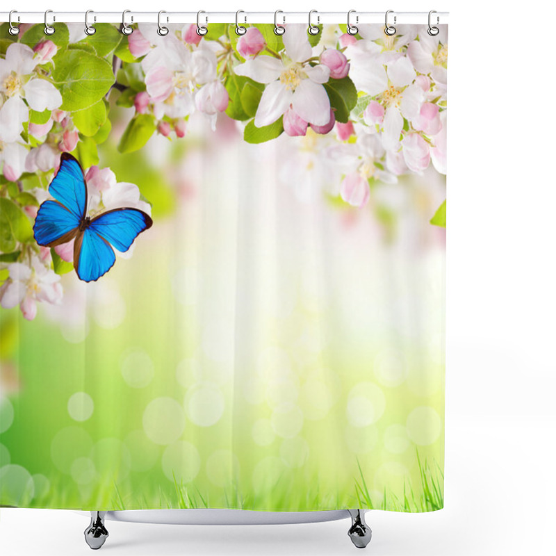 Personality  Spring Background With Free Space For Text Shower Curtains