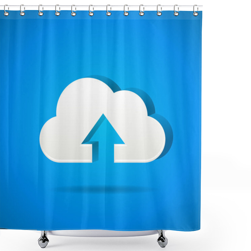 Personality  Cloud App Icon - Upload Files Shower Curtains