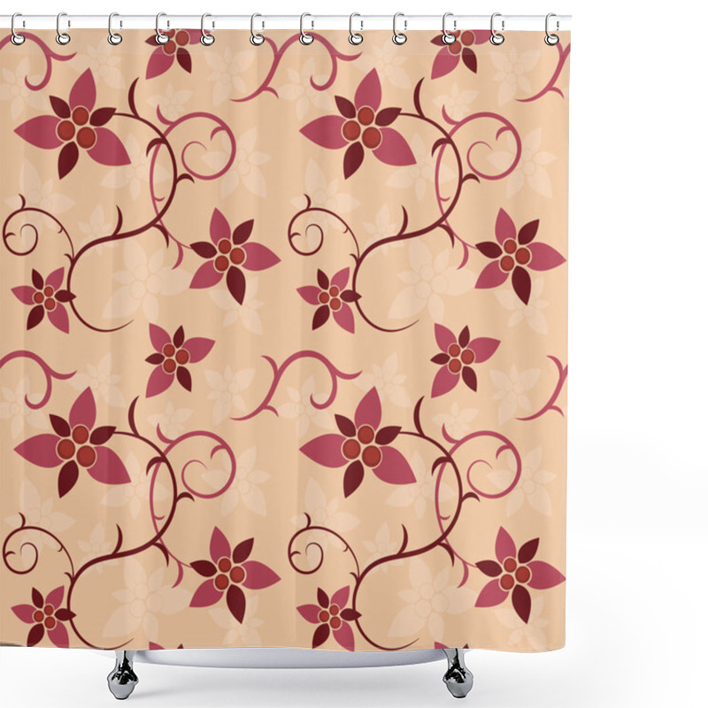 Personality  Floral Seamless Shower Curtains