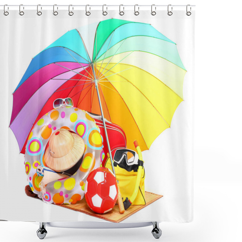 Personality  UV Protection Equipment, Sun Lotion And Floating Water Toys Shower Curtains