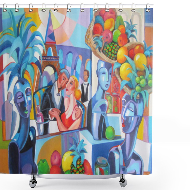 Personality  Restaurant In Paris Shower Curtains