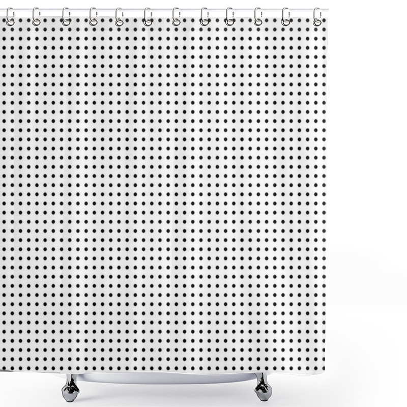 Personality  Black White Geometric Polka Dot Seamless Vector Pattern. Monochromatic Simple Halftone Background. Monochrome Decorative Dotted Wallpaper. Halftones Effect Modern Minimal Repeating Texture. Bold Medium Regular Small Tiny Light Symmetric Straight Shower Curtains