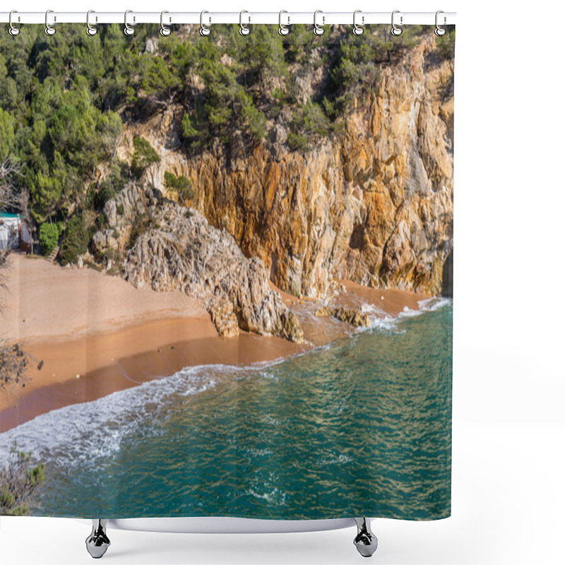 Personality  Cala Pola Cove In Costa Brava Near Tossa De Mar, Catalonia Shower Curtains