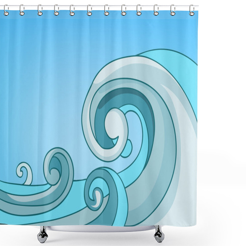 Personality  Cartoon Nature Landscape Sea Shower Curtains