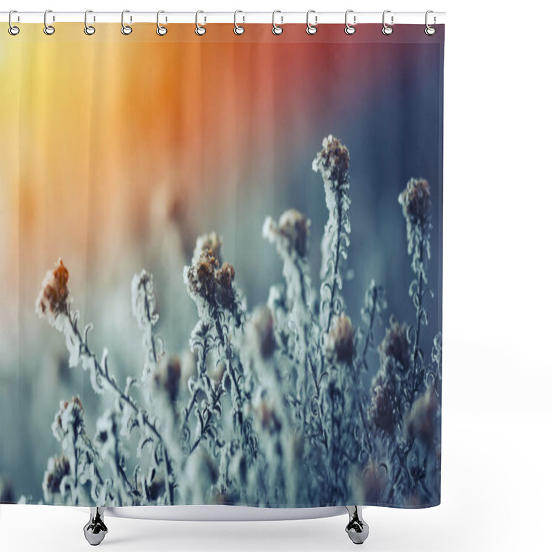 Personality  Frozen Flowers Theme Shower Curtains