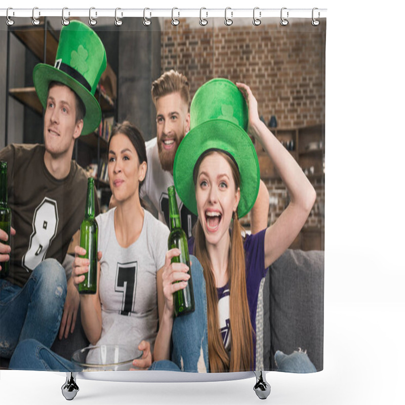 Personality  Friends Celebrating St Patricks Day Shower Curtains