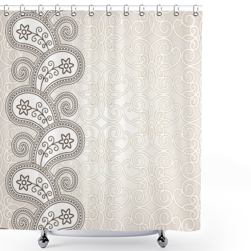 Personality  Paisley Border Shower Curtains