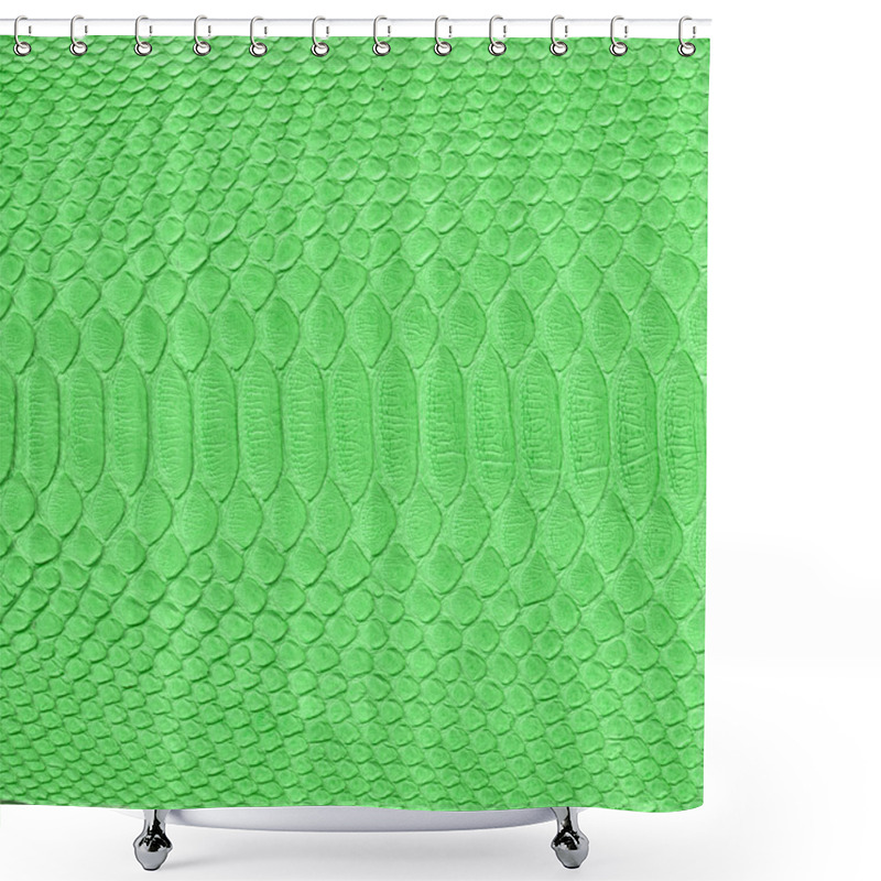 Personality  Green snake skin shower curtains