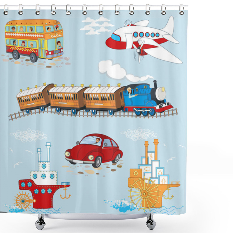 Personality  Travelling Background Shower Curtains