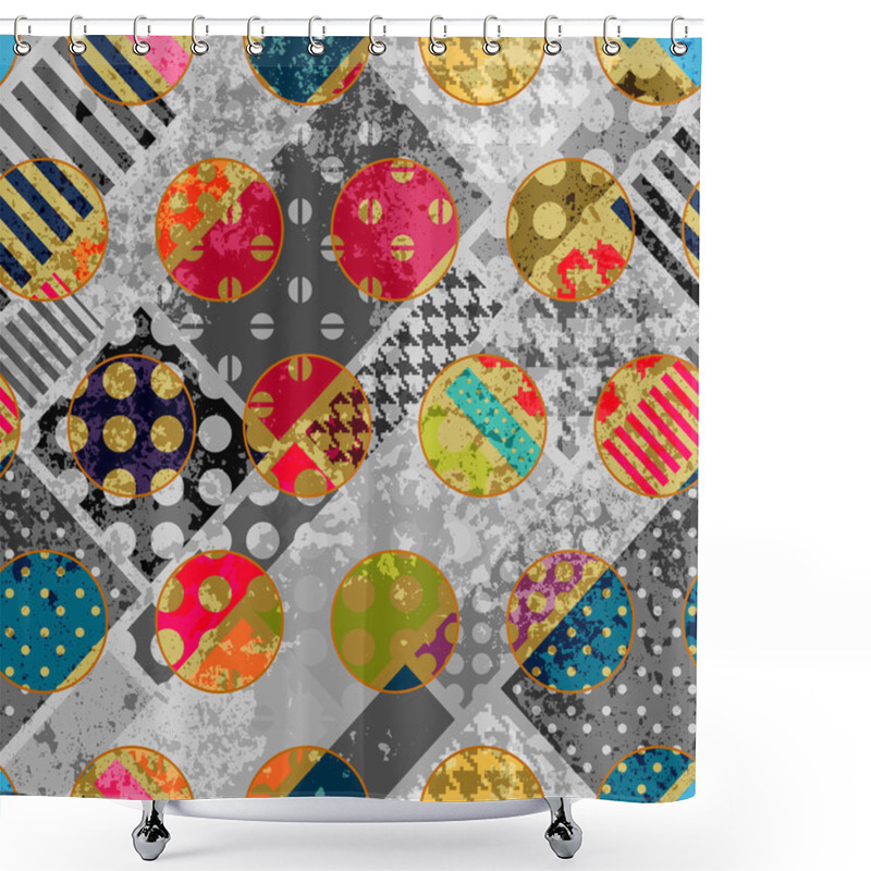 Personality  Abstract Polka Dots Background Shower Curtains