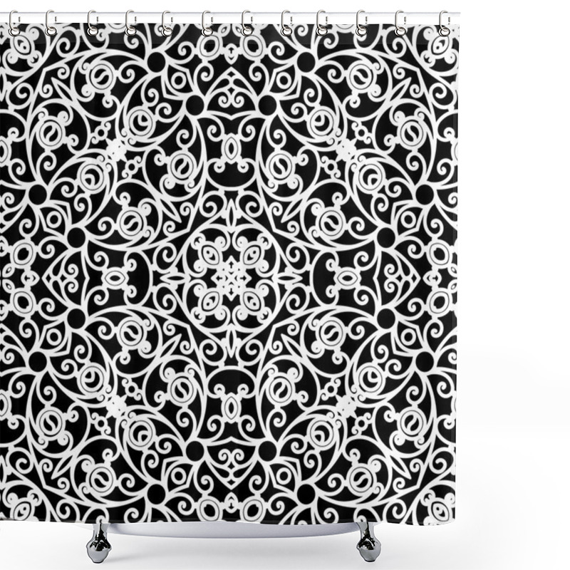 Personality  Lace Ornament Shower Curtains