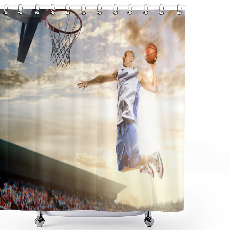 Personality  Basketball Player Shower Curtains