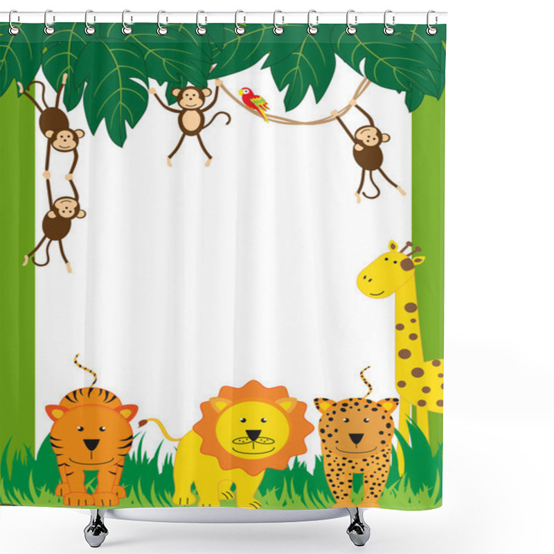 Personality  Animal Frame Shower Curtains