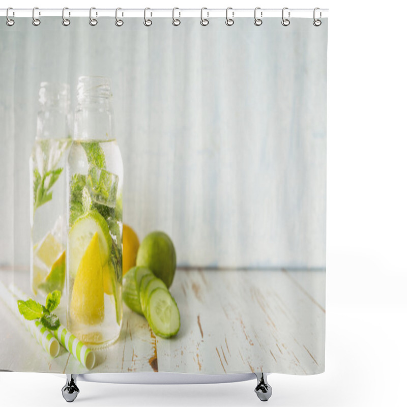 Personality  Infused Water With Citrus Shower Curtains