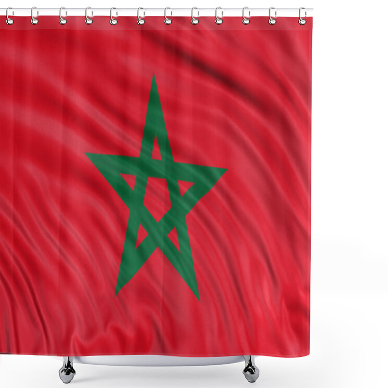 Personality  Flag Of Morocco Shower Curtains