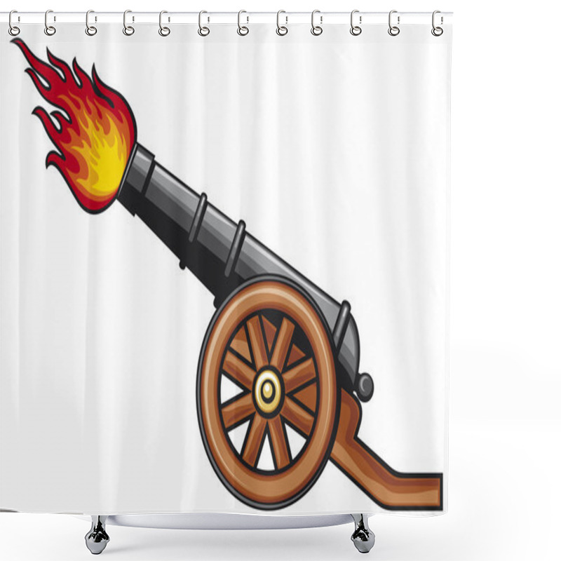 Personality  Ancient Cannon Shower Curtains