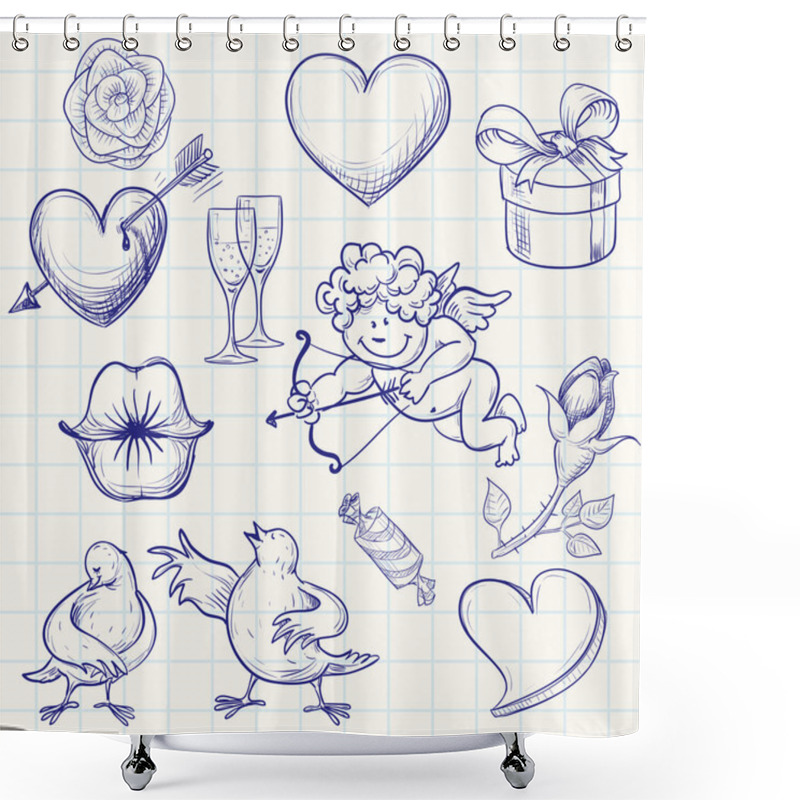 Personality  Valentines Day Shower Curtains