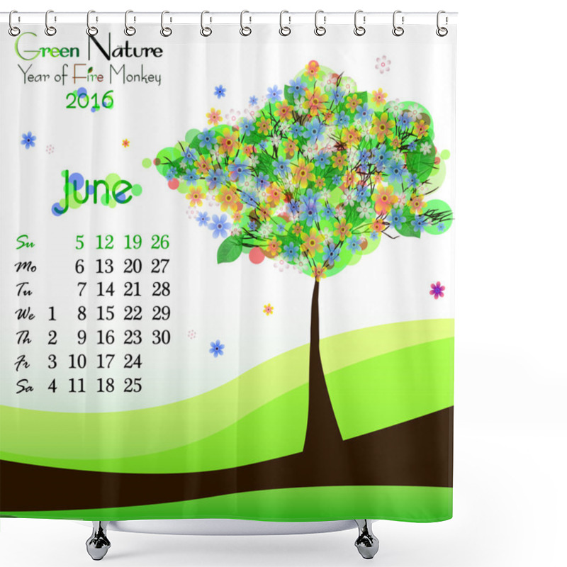 Personality  Abstract Nature Background With Summer Tree. June Shower Curtains