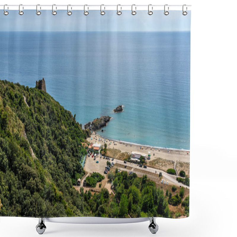 Personality  Scenic Sight Along The Lovers Path (Sentiero Degli Innamorati) In Ascea Marina, Cilento, Campania, Italy, Shower Curtains