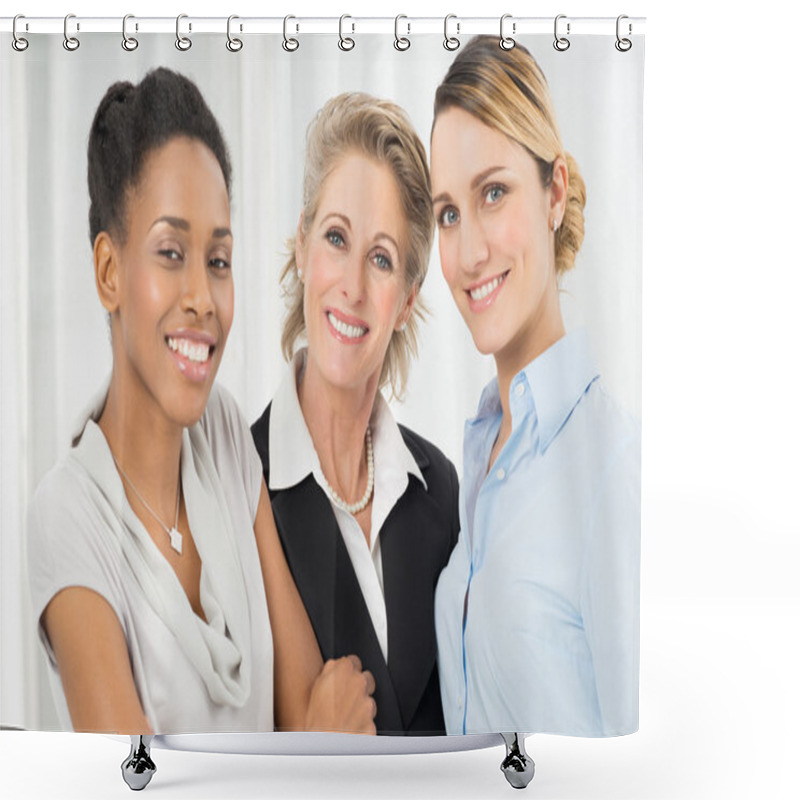 Personality  Group Of Happy Businesswomen Only Shower Curtains