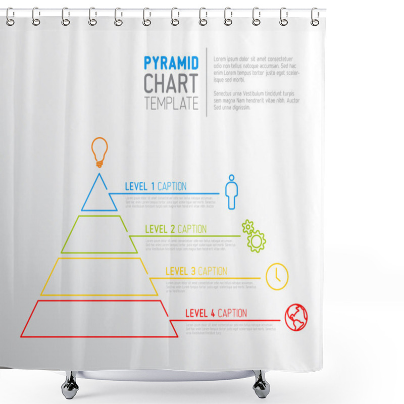 Personality  Pyramid Chart Diagram Template Shower Curtains