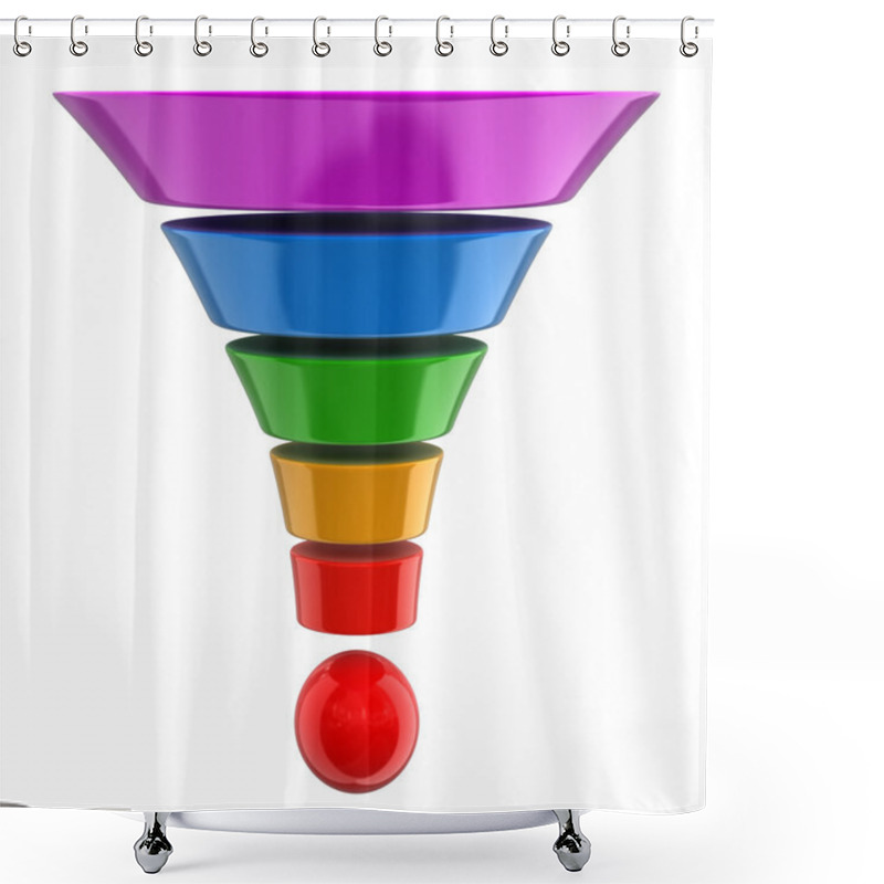 Personality  3d Cone (clipping Path Included) Shower Curtains