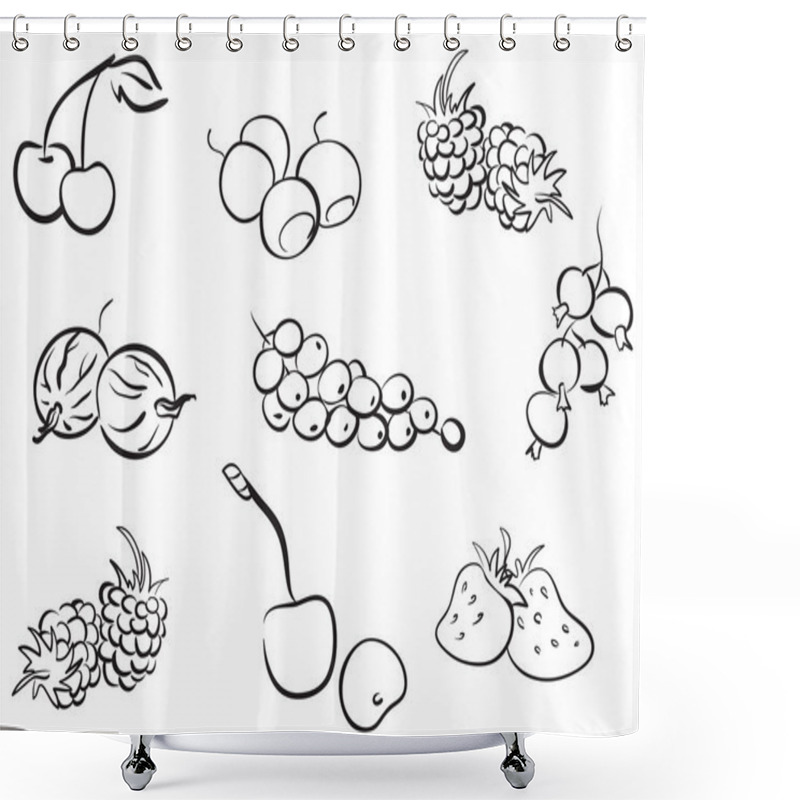 Personality  Berries Shower Curtains