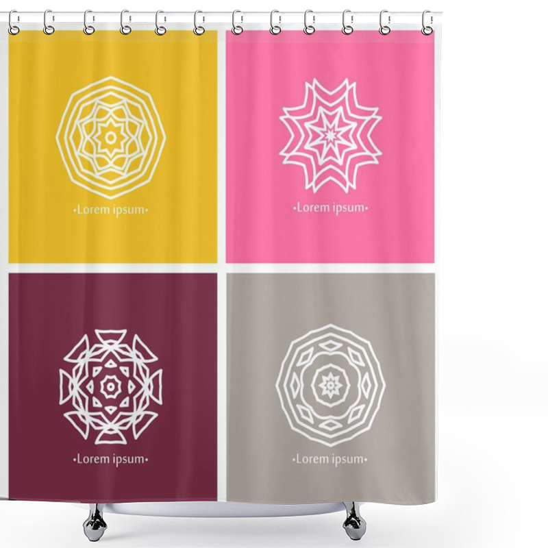 Personality  Beautiful Circular Ornament Shower Curtains