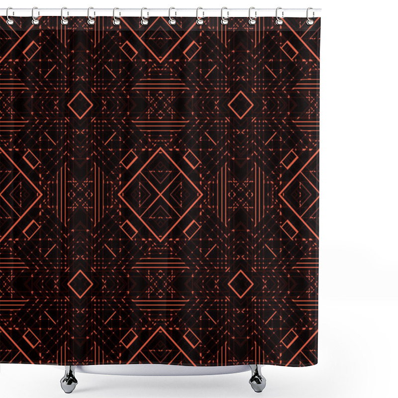 Personality  Funky Geometric Abstract Seamless Pattern Shower Curtains