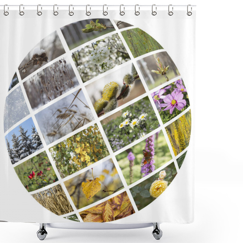 Personality  Four Seasons Collage.  Shower Curtains