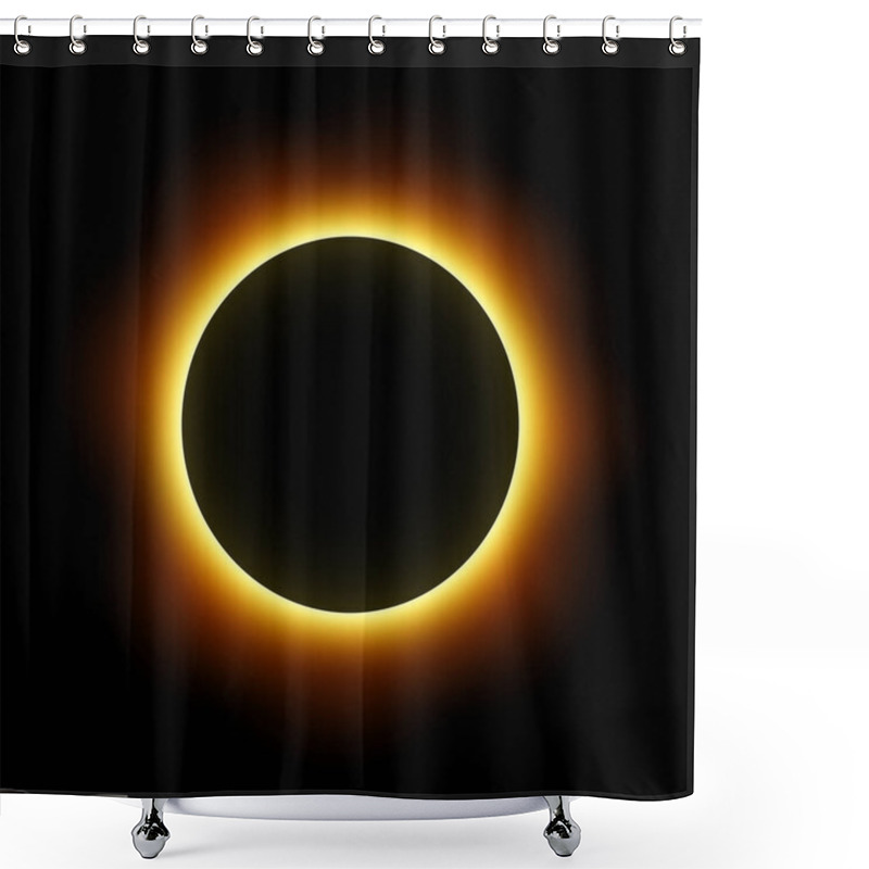 Personality  Total Eclipse Of The Sun . Vector . Shower Curtains